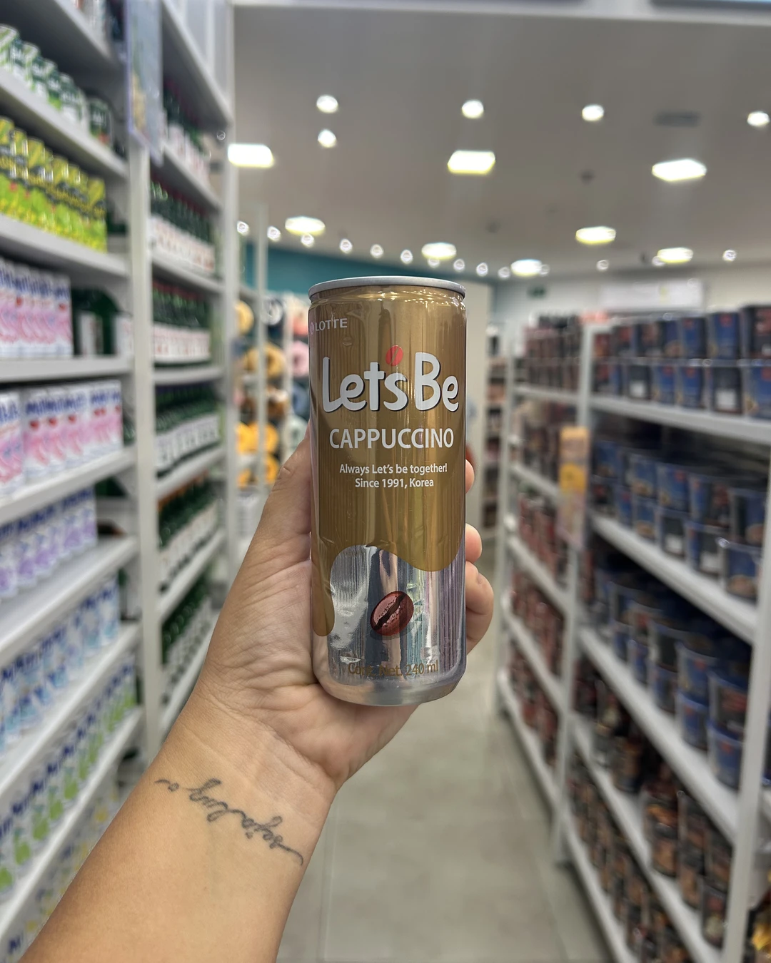 Bebida Café Coreano Let's Be Lotte Cappuccino de 240ml