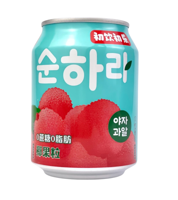 Suco com Pedaços Yantai Sabor Lichia 238ml | Bebida Importada | Mimos Korea