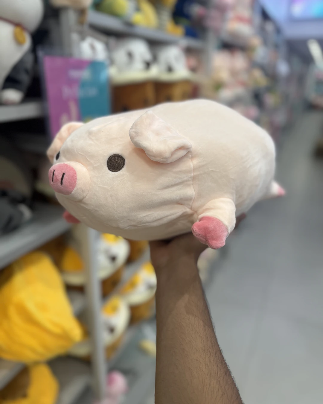 Pelúcia Porquinho Rosa Deitado Fofinho de 40cm