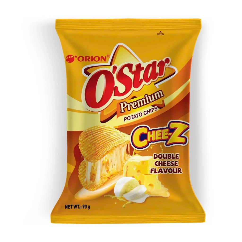 Salgadinho Coreano O’Star Orion 30g | Batata Frita Crocante | Snack Sabor Queijo Duplo